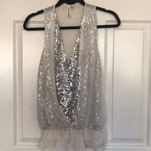 Silk and sequins top!